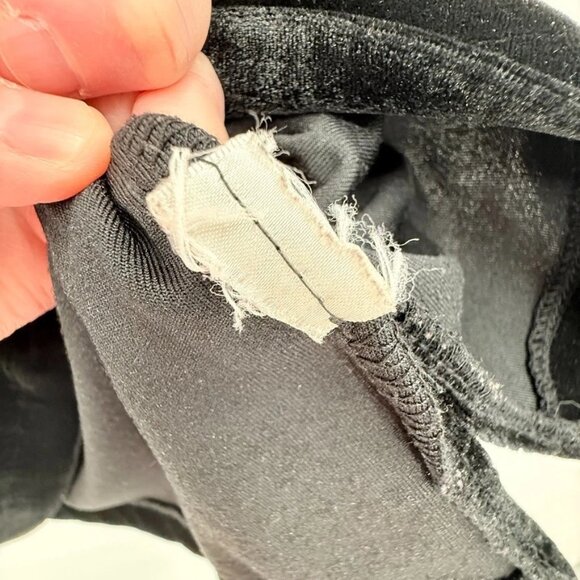 VTG Quacker Factory Womens Black Velvet WitchyGoth Top Medium Romantic Goth Vamp - Picture 7 of 8